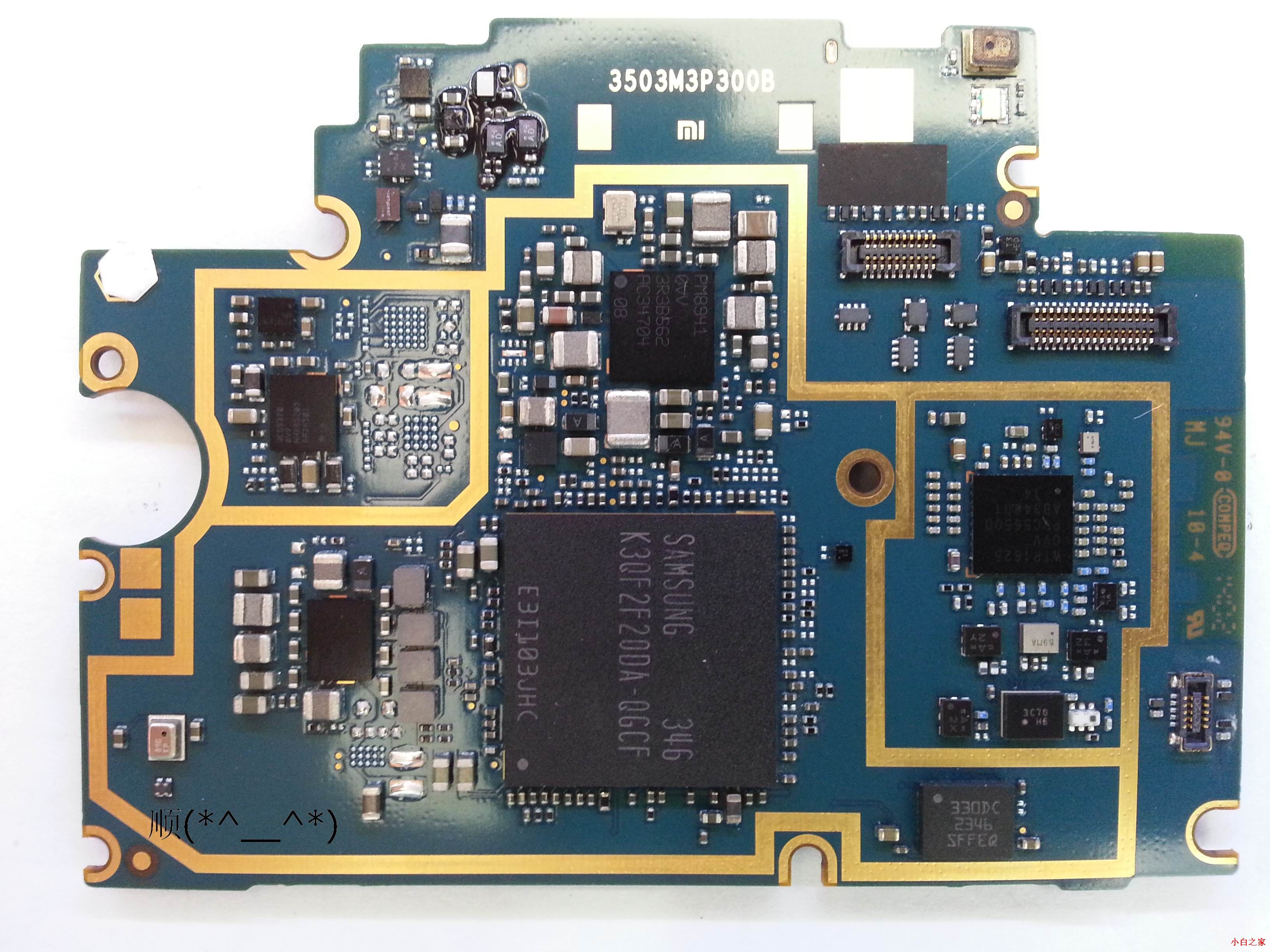 小米3联通版主板电路主板图